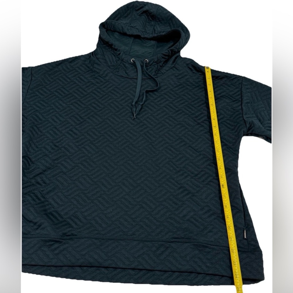 RBX Dark Blue Quilted Geometric Hooded Drawstring Pullover Hoodie Men's XXL